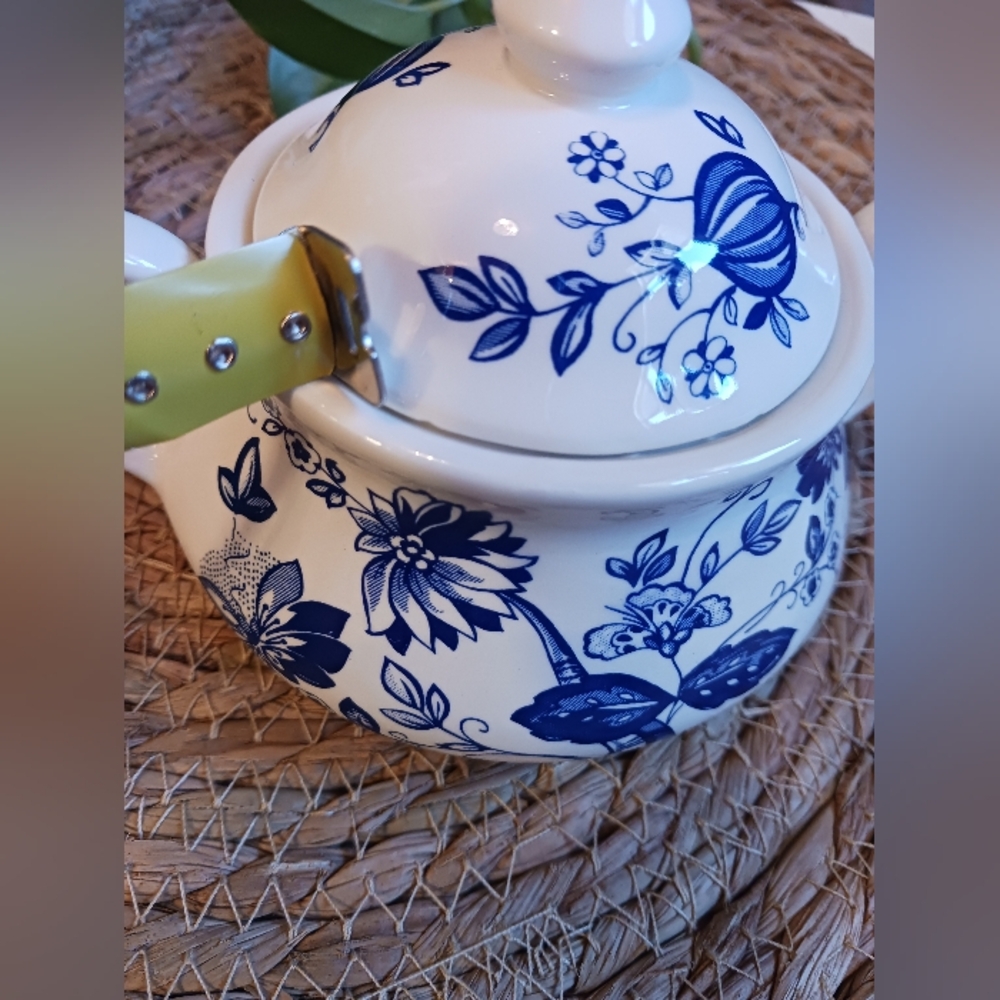 Vintage Blue Nordic Blue Onion Ironstone Lidded Sugar Bowl 1960s J&G Meakin - Picture 10 of 11